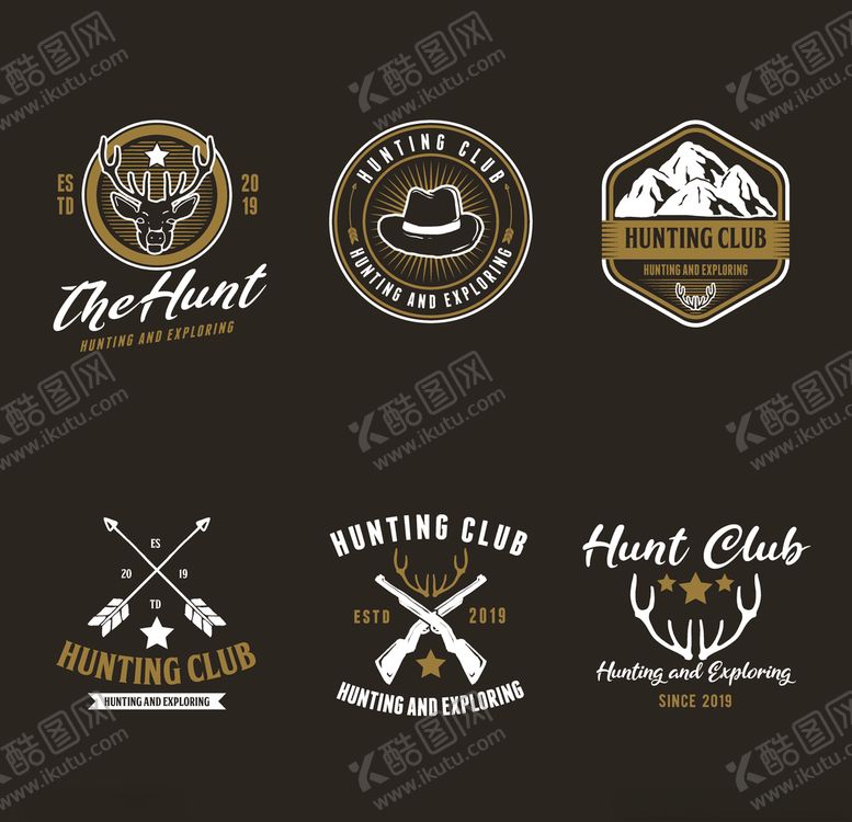 编号：17648010131637065635【酷图网】源文件下载-狩猎冒险主题logo