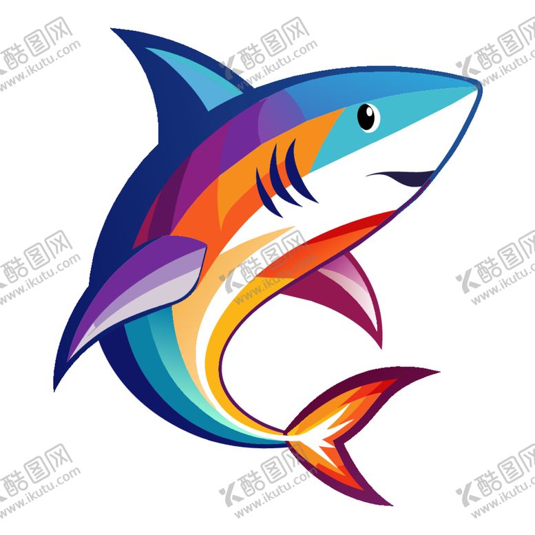 编号：31111902251610523508【酷图网】源文件下载-极简主义风格的鲨鱼头像