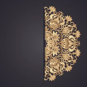 金色蕾丝背景