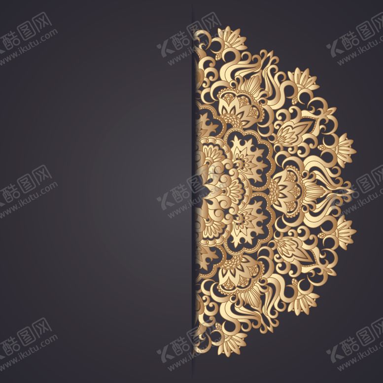 编号：28833706231431094783【酷图网】源文件下载-金色蕾丝花纹