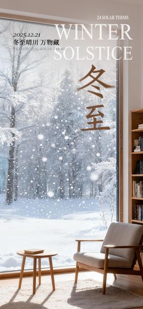 家装立冬节气海报