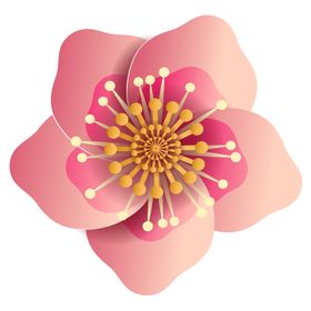 立体浮雕花朵免扣元素PNG