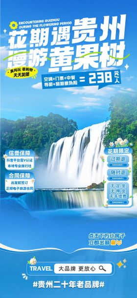 花期遇贵州旅游海报