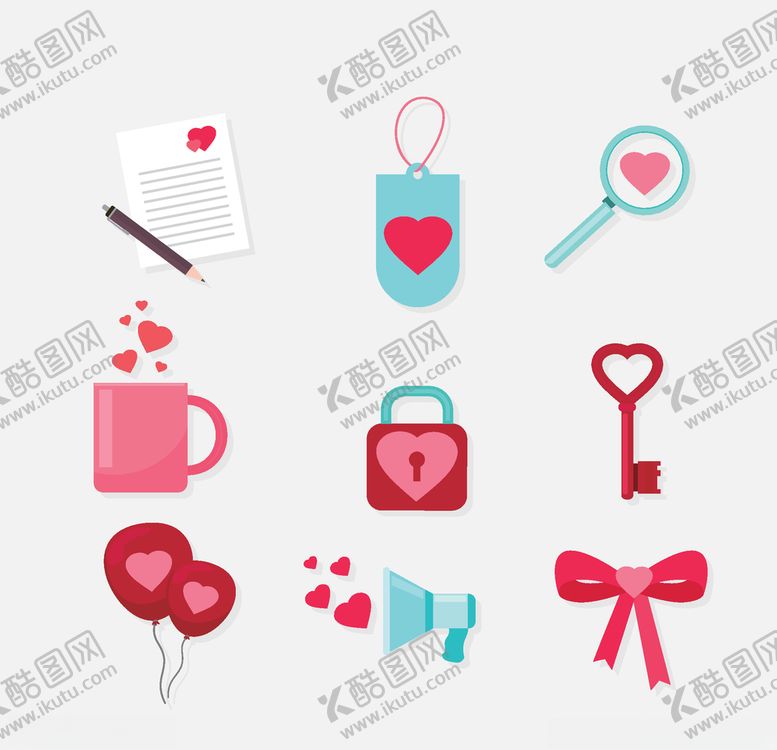 编号：72297809231959296427【酷图网】源文件下载-浪漫情人节元素