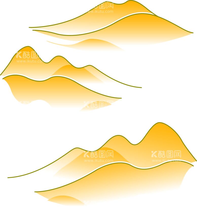 编号：77714511260422179346【酷图网】源文件下载-金色渐变山