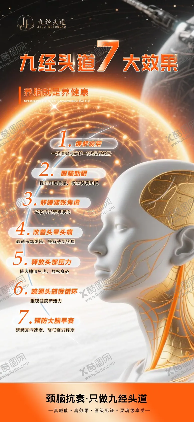 编号：81013308141740316506【酷图网】源文件下载-大健康头脑抗衰海报