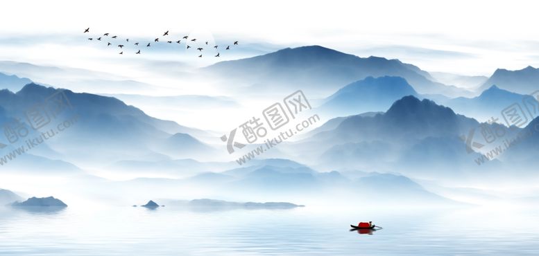 编号：14825510201428174605【酷图网】源文件下载-新中式山水背景