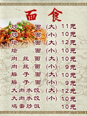 菜单午餐健康食品美食