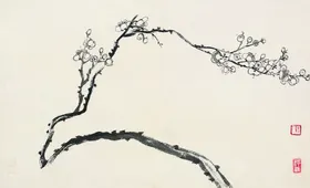 齐白石国画水墨山水风水封面