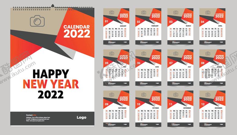 编号：22946111211017153540【酷图网】源文件下载-2022年年历  