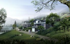 房地产海报建筑园林新中式创意形象