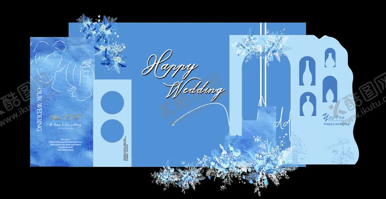 编号：13182504021709093253【酷图网】源文件下载-蓝色冬季主题婚礼设计