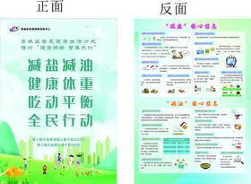 减油减盐宣传海报