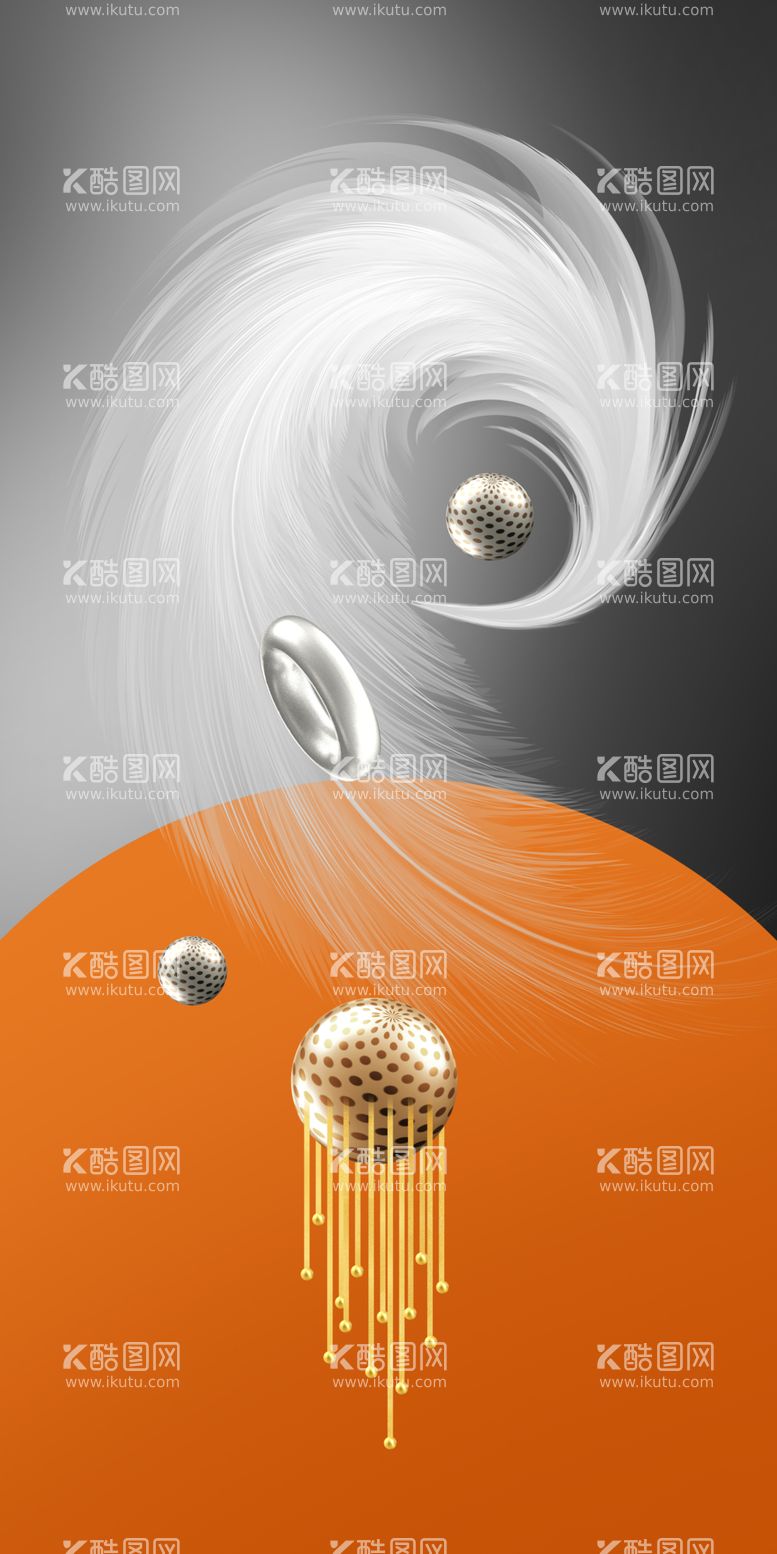 编号：78755403211227254753【酷图网】源文件下载-抽象几何羽毛玄关