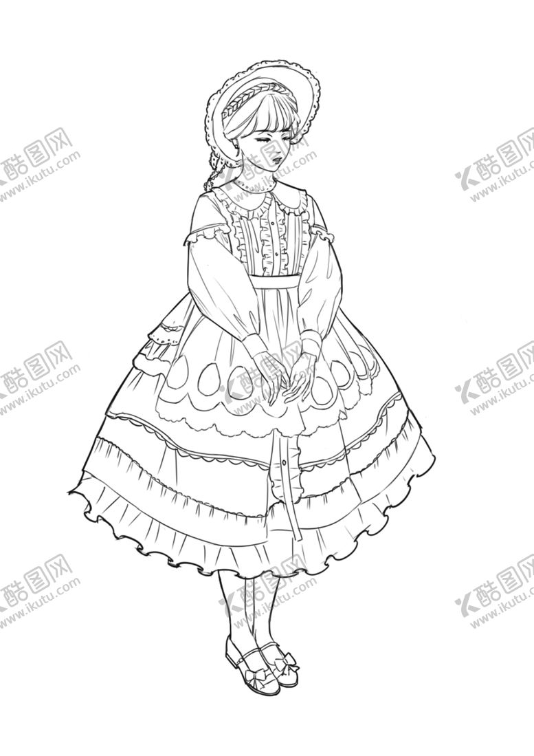 编号：95948910282252489107【酷图网】源文件下载-人物线稿