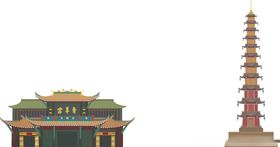 蓝色渐变线条建筑 成都