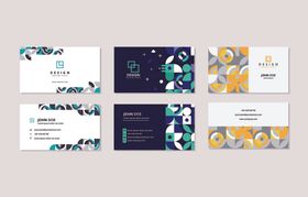 清新花卉名片设计模板