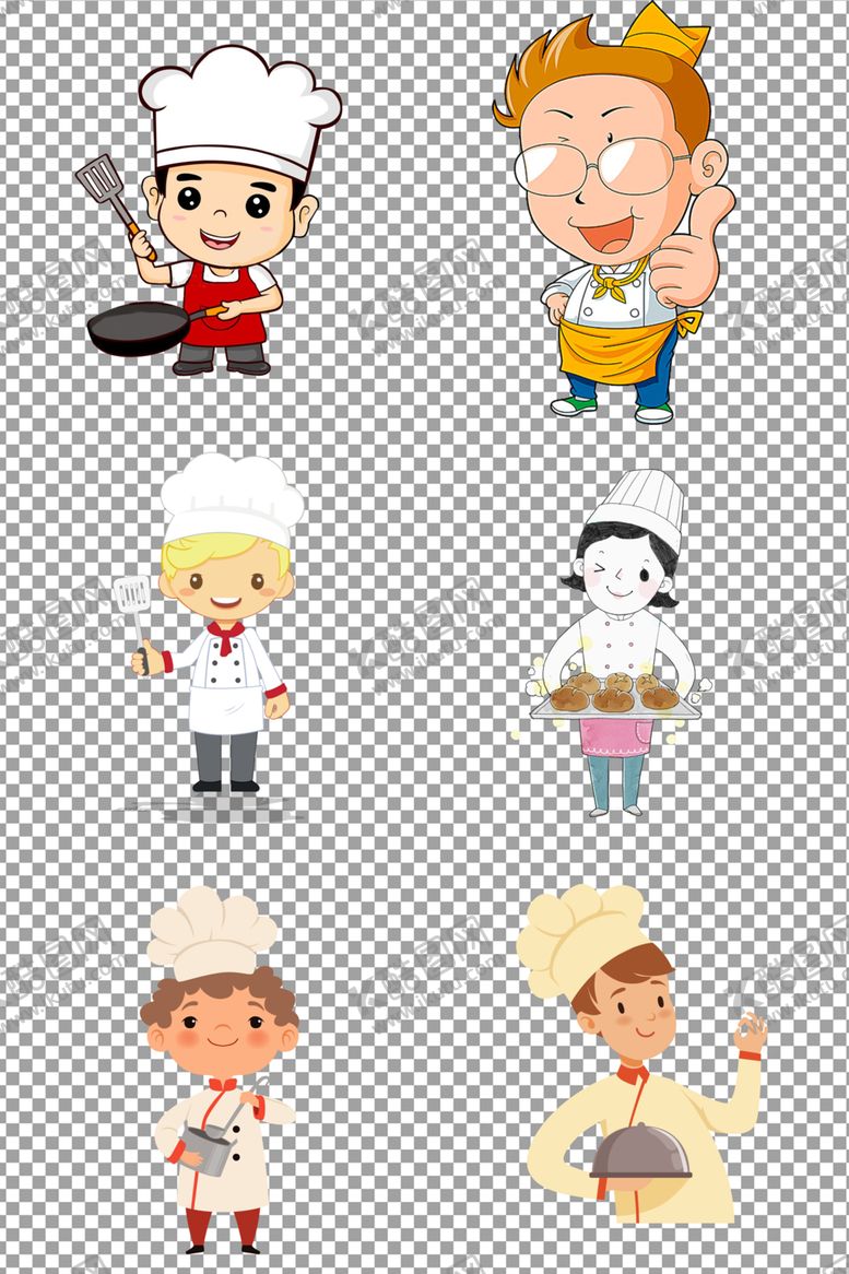 编号：48082609192039369518【酷图网】源文件下载-卡通手绘厨师