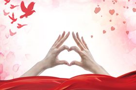 公益感恩爱心背景