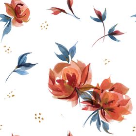 乱花小碎芭蕉叶大朵