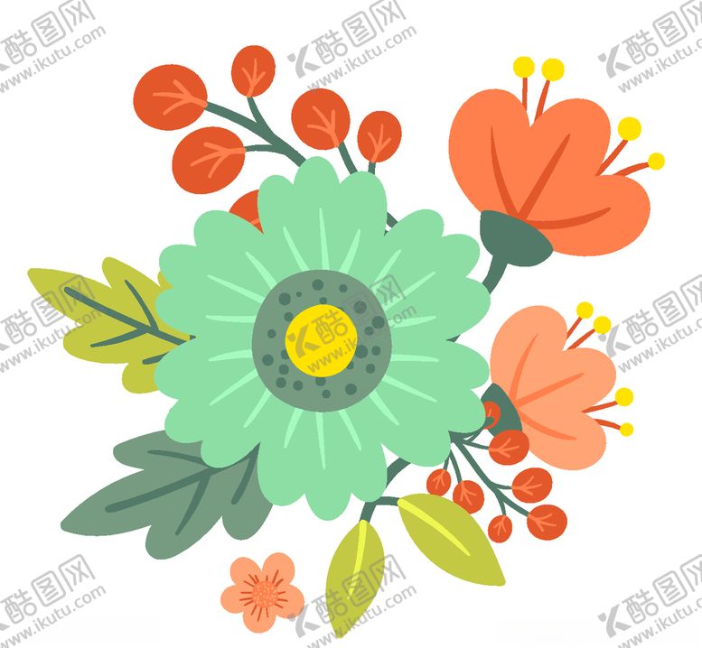 编号：45476509221939148176【酷图网】源文件下载-手绘花