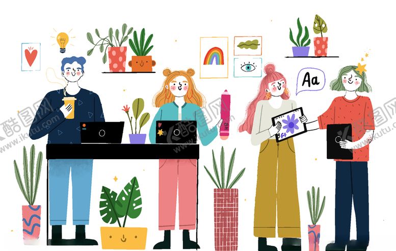 编号：10822909211620274059【酷图网】源文件下载-矢量卡通休闲人物