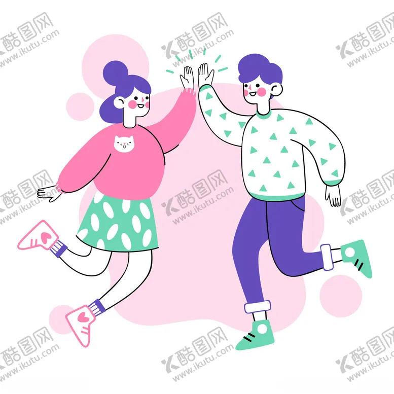 编号：21595402070911067926【酷图网】源文件下载-情人节卡通人物