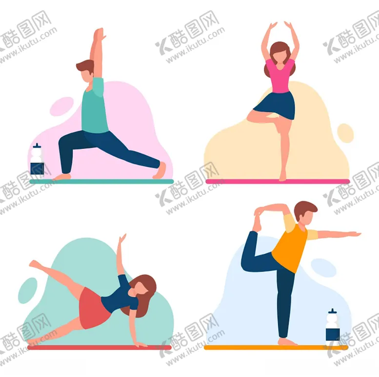 编号：65499609231854143574【酷图网】源文件下载-多样瑜伽姿势展示