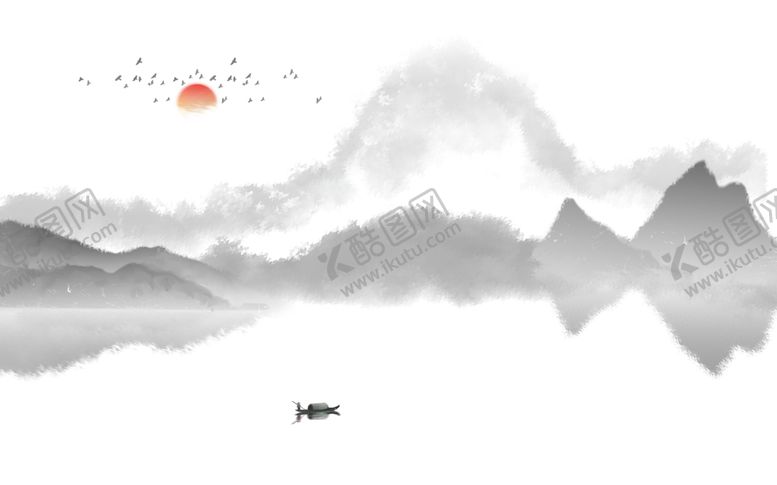 编号：91609305080118481175【酷图网】源文件下载-新中式水墨山水背景