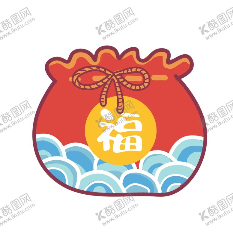 编号：55870604170758331853【酷图网】源文件下载-手绘春节元旦红色福袋