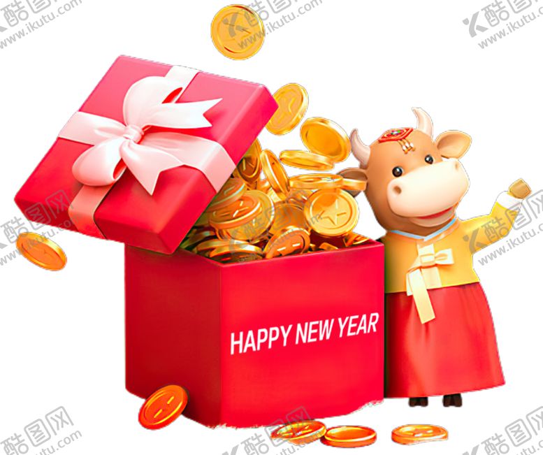 编号：53159406231450517053【酷图网】源文件下载-2021年牛年金牛免抠素材元素
