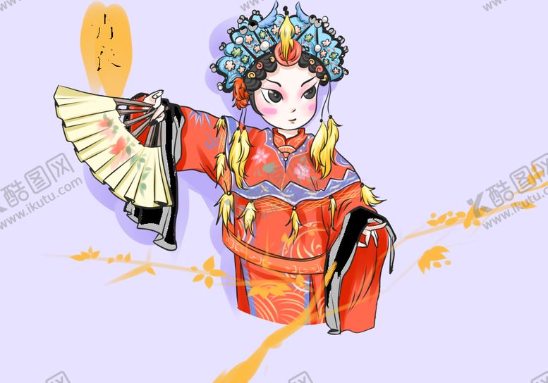 编号：39268409160047239127【酷图网】源文件下载-戏曲人物国潮手绘