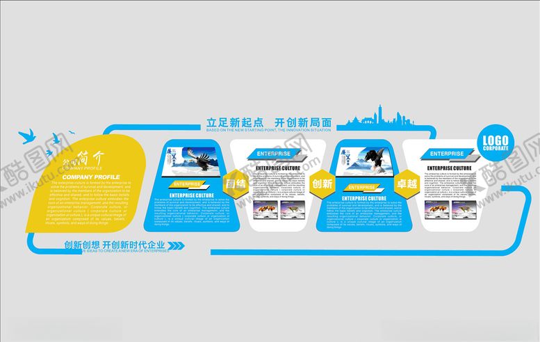 编号：47902107130018263237【酷图网】源文件下载-公司简介文化墙