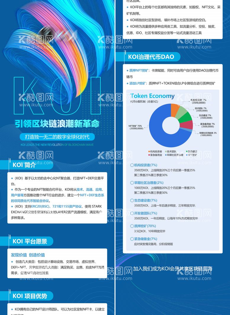 编号：20934311201826419540【酷图网】源文件下载-区块链科技感大气简约海报长图