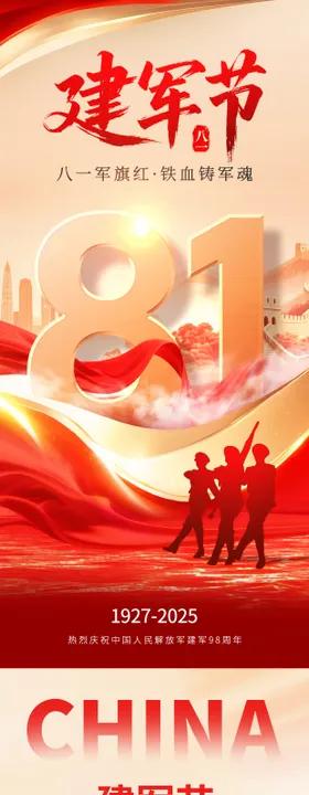 81八一建军节海报
