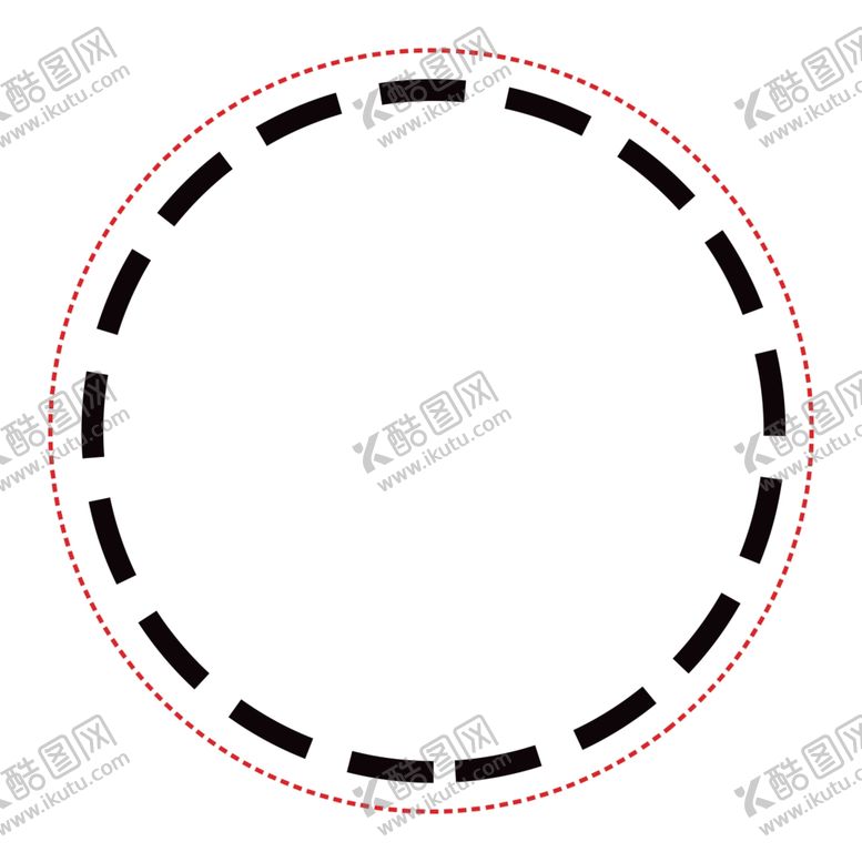 编号：78104609300030556055【酷图网】源文件下载-虚线圆