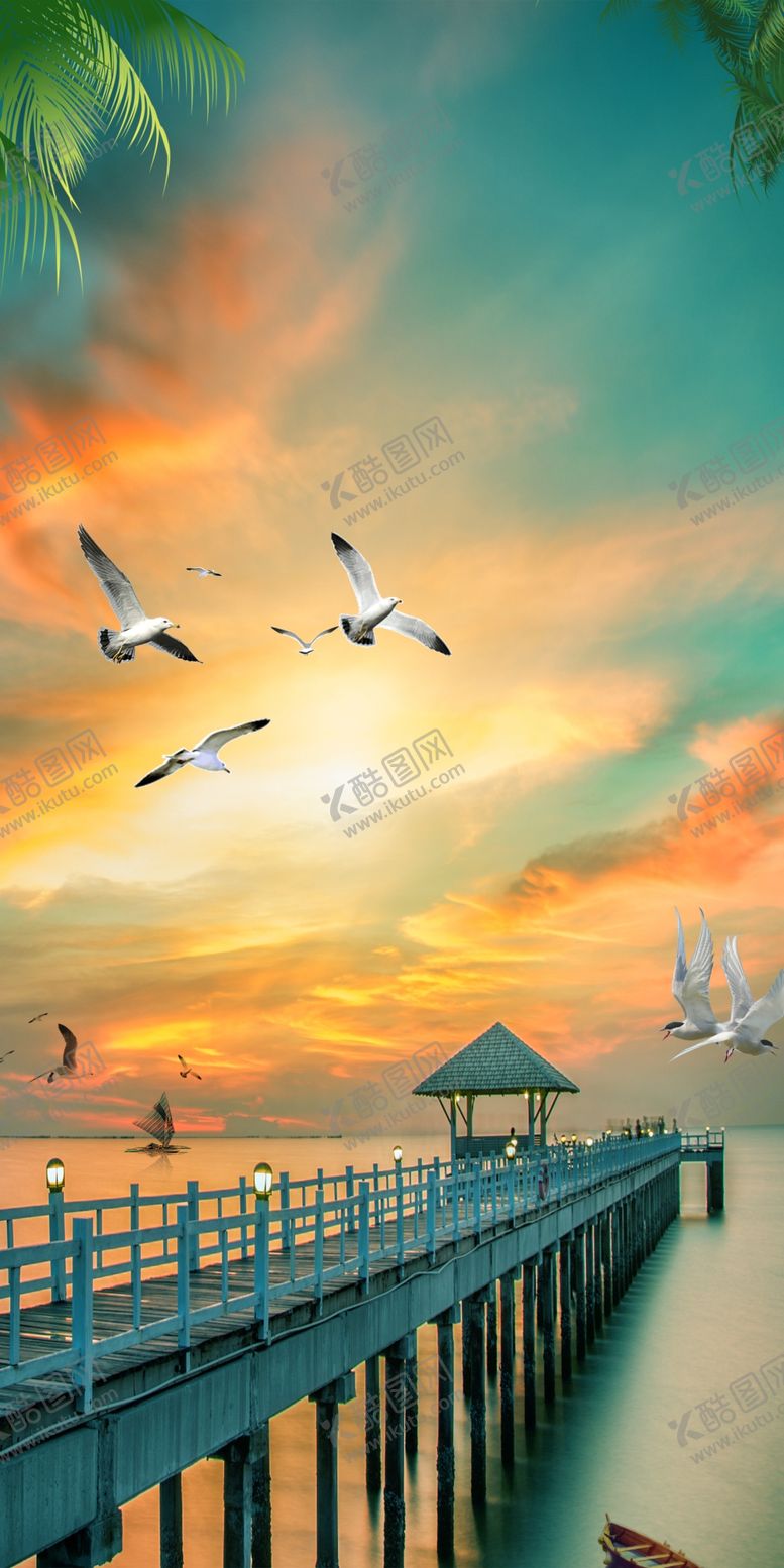 编号：87447406251328182069【酷图网】源文件下载-海边黄昏玄关