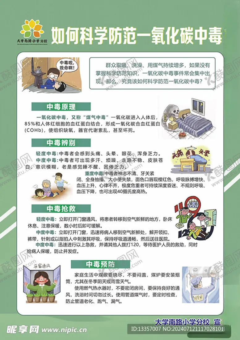 编号：68780402151027311771【酷图网】源文件下载-如何科学防范一氧化碳中毒