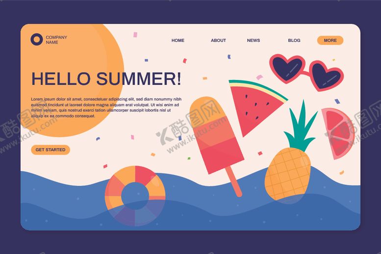 编号：45811506291816025992【酷图网】源文件下载-夏天插画