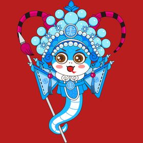 手绘卡通小蛇年素材动画