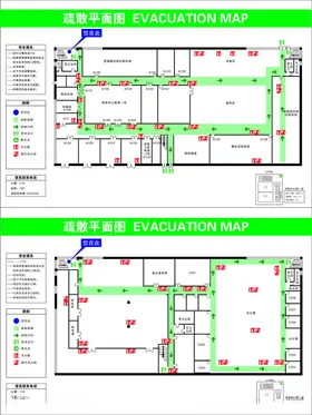 建筑平面逃生疏散图设计方案展示