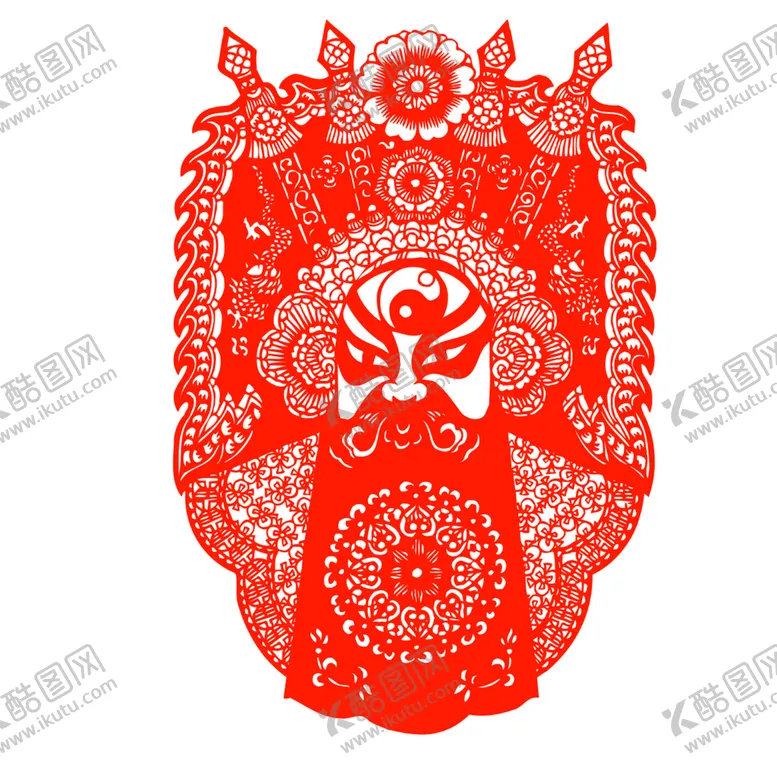 编号：75968109141027442871【酷图网】源文件下载-京剧脸谱剪纸戏剧古典