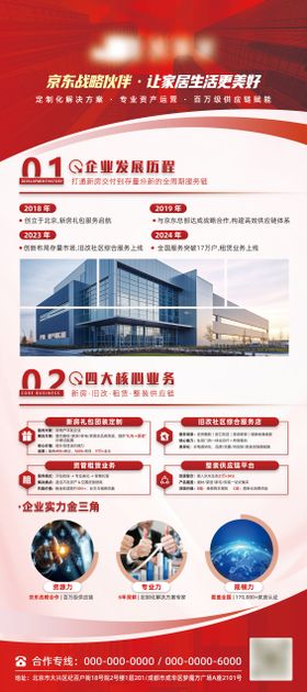 红色企业介绍排版