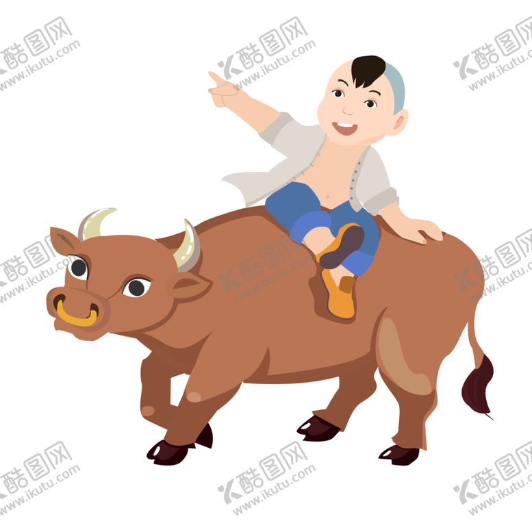 编号：68214901300753098904【酷图网】源文件下载-在清明节指路的牧童少年