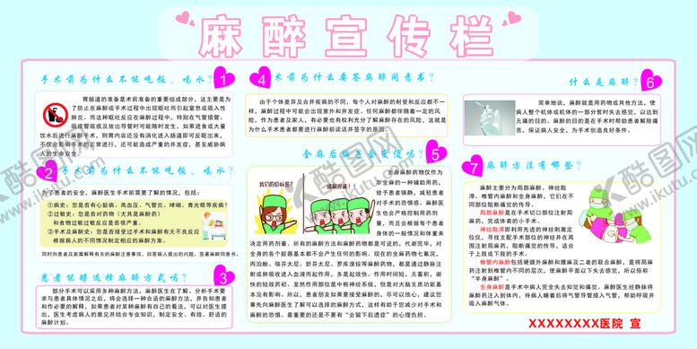 编号：77870101190352274151【酷图网】源文件下载-麻醉宣传栏