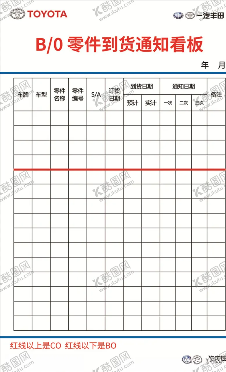 编号：14654407012124431249【酷图网】源文件下载-零件到货通知看板