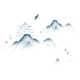 中国传统文化黄色舞狮免扣素材