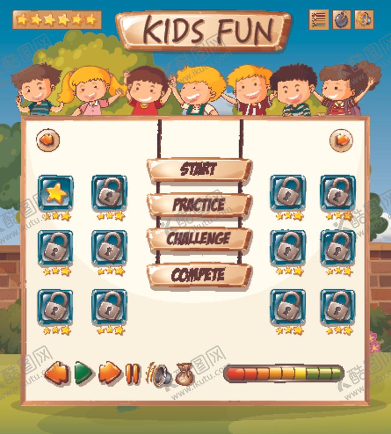 编号：46058511011616061252【酷图网】源文件下载-卡通智力游戏