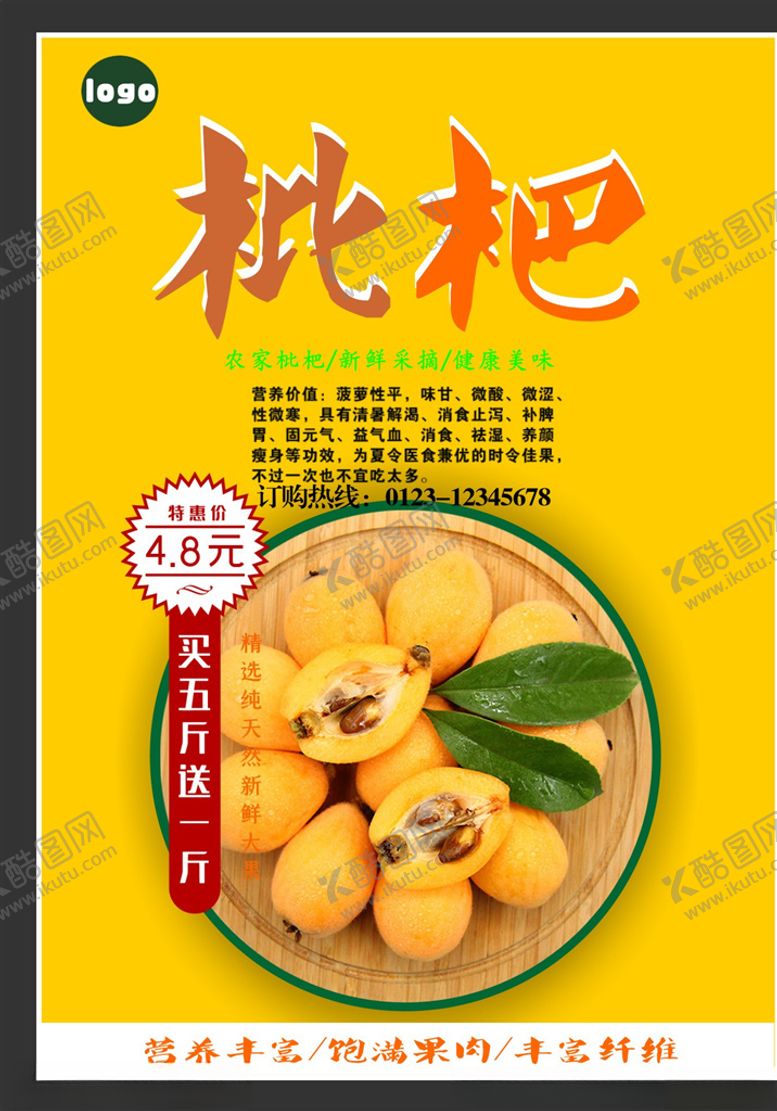 编号：18607705090546494064【酷图网】源文件下载-枇杷海报展板