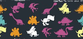 恐龙数码英文动漫手绘